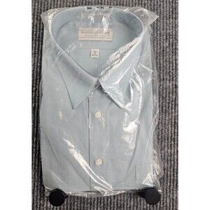 Light Blue Natural Exhange by Alexander LLoyd Dress Shirt Big 19 34/35